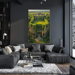 Nature Reclaims Ancient Ruins: Surreal Poster Art PosterGoat