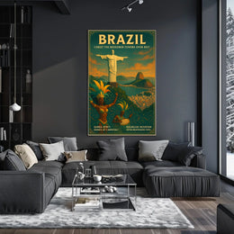 Brazil Carnival Rio Poster: Vintage Travel Art