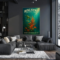 Underwater Scene Marine Life Biscayne National Park Coral Reef Poster