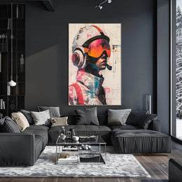 Futuristic Aviator Art Print Poster for Home Decor and Wall Art PosterGoat
