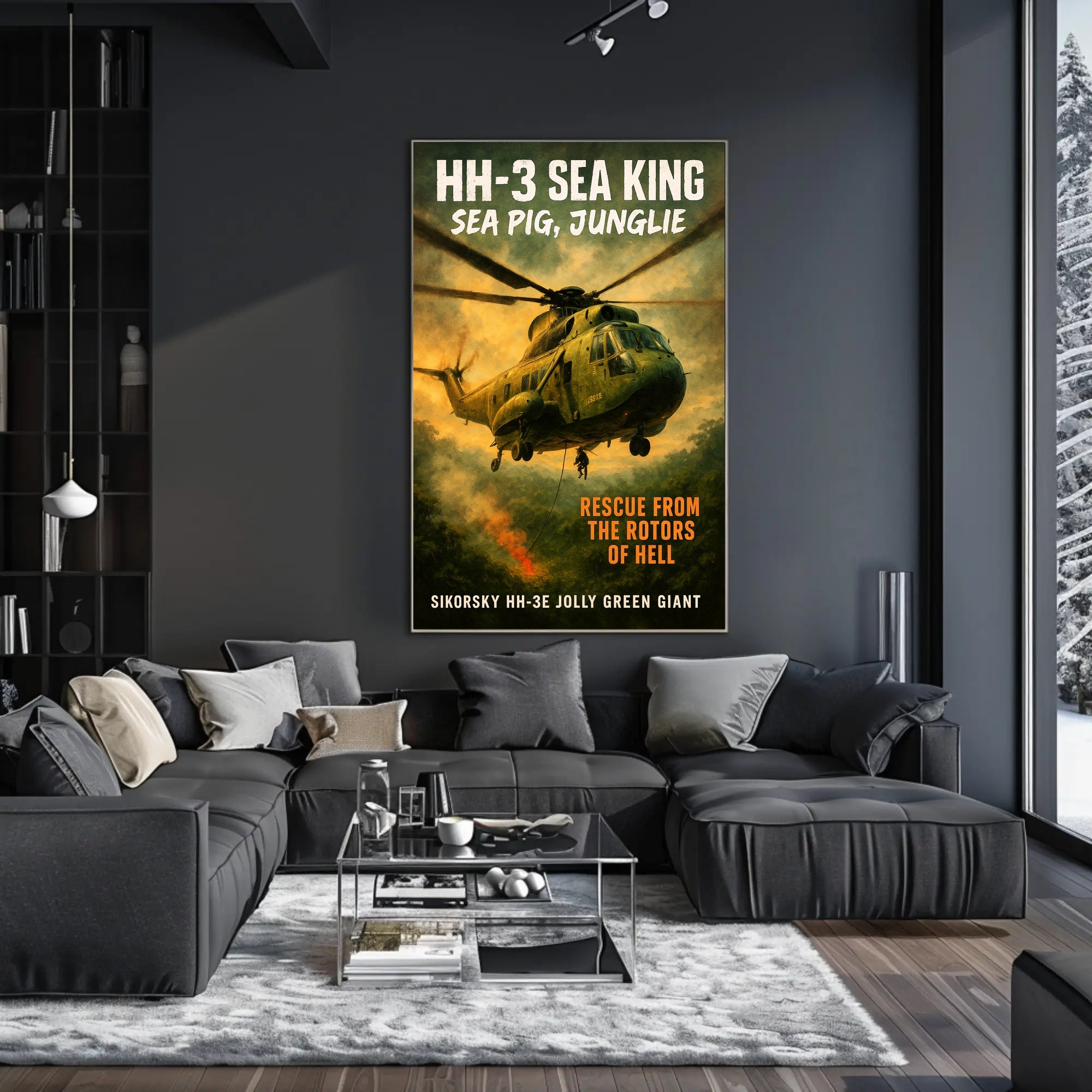 HH-3 Sea King Rescue from the Rotors of Hell Poster PosterGoat