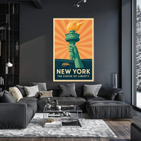 Statue of Liberty Vintage Travel Poster