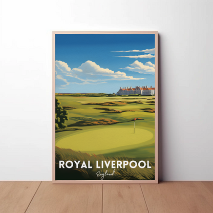 Royal Liverpool Golf Course Travel Poster
