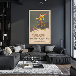 Winter Sports Adventure Travel Poster