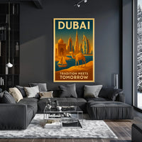 Dubai Skyline Poster Where Tradition Meets Tomorrow Decor