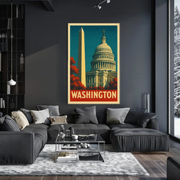 Washington Landmarks Poster