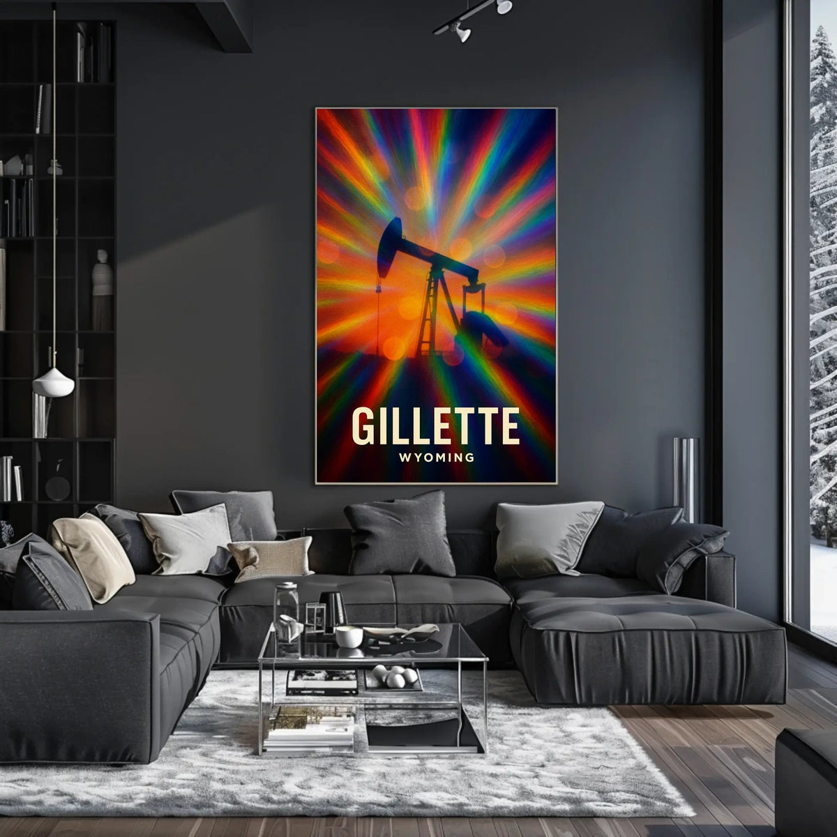 Gillette Wyoming Energy Color Travel Impressionism Poster
