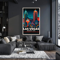Las Vegas The Entertainment Capital Poster PosterGoat