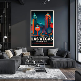 Las Vegas The Entertainment Capital Poster PosterGoat