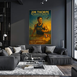 Jim Thorpe Athletic Excellence Vintage Sports Poster
