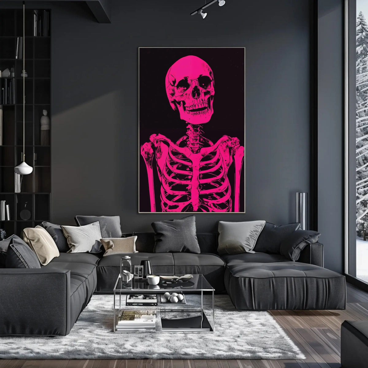 Skeleton Graphic Bold Contrast Poster