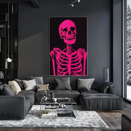 Skeleton Graphic Bold Contrast Poster