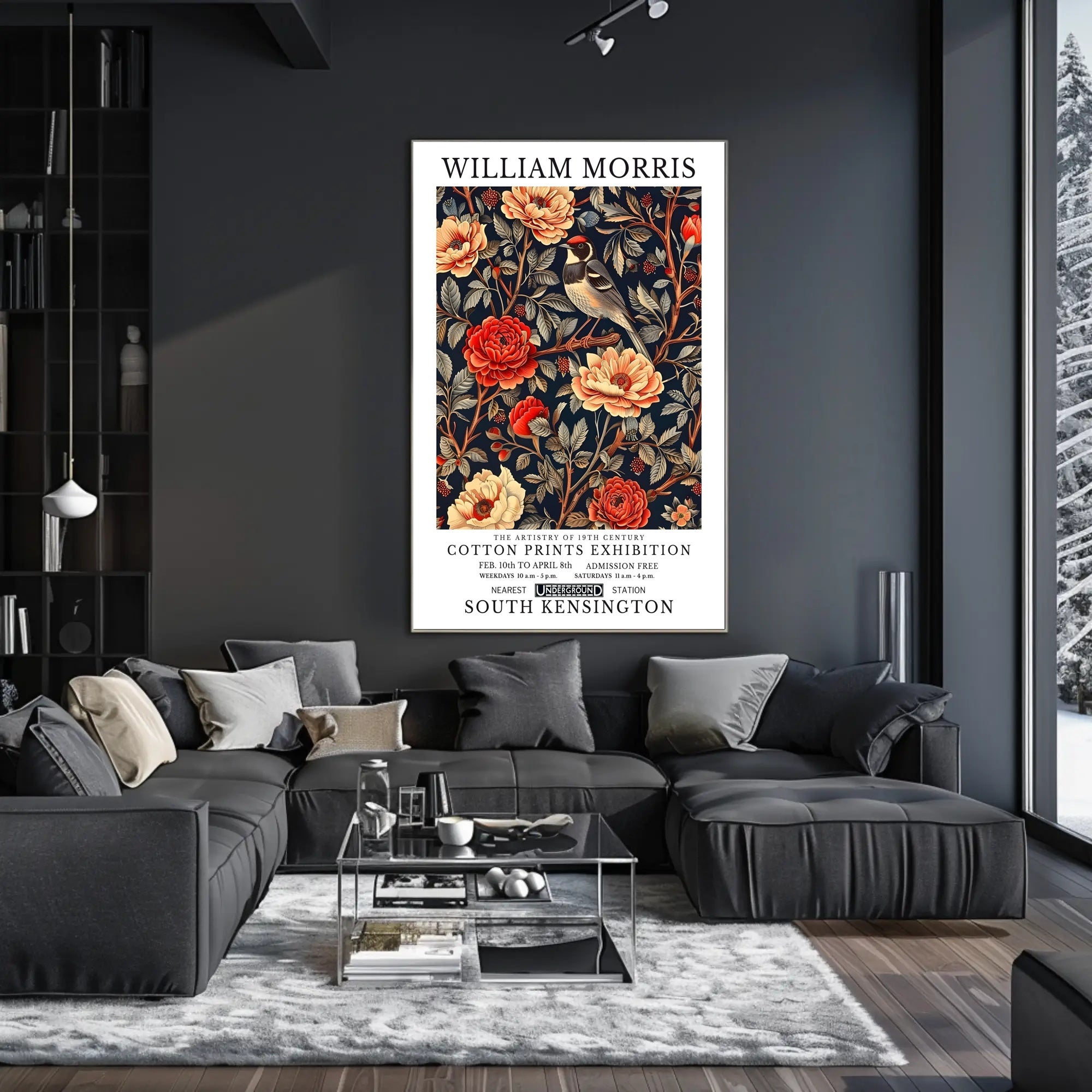 19th Century William Morris Art Exhibition Cultural Poster