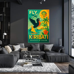 Vibrant Kiribati Travel Poster With Retro Modern Charm PosterGoat
