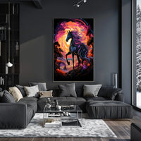 Majestic Fantasy Horse Surreal Sunset Art Poster