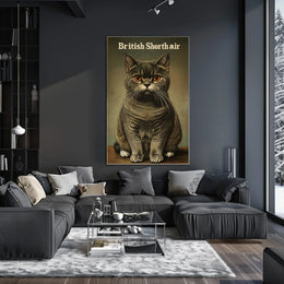 British Shorthair Cat Photography Realism Artwork Poster