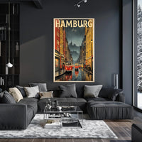 Hamburg A Rainy Day in Germany Poster
