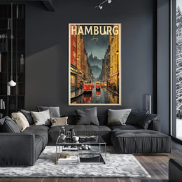 Hamburg A Rainy Day in Germany Poster
