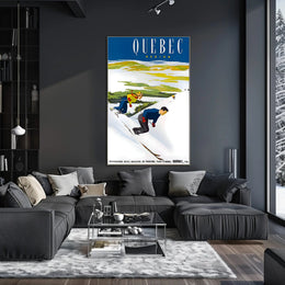 Skiing in Quebec Region Poster PosterGoat