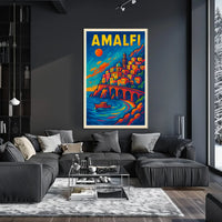 Amalfi Pop Poster Bold Coastal Print For Living Rooms