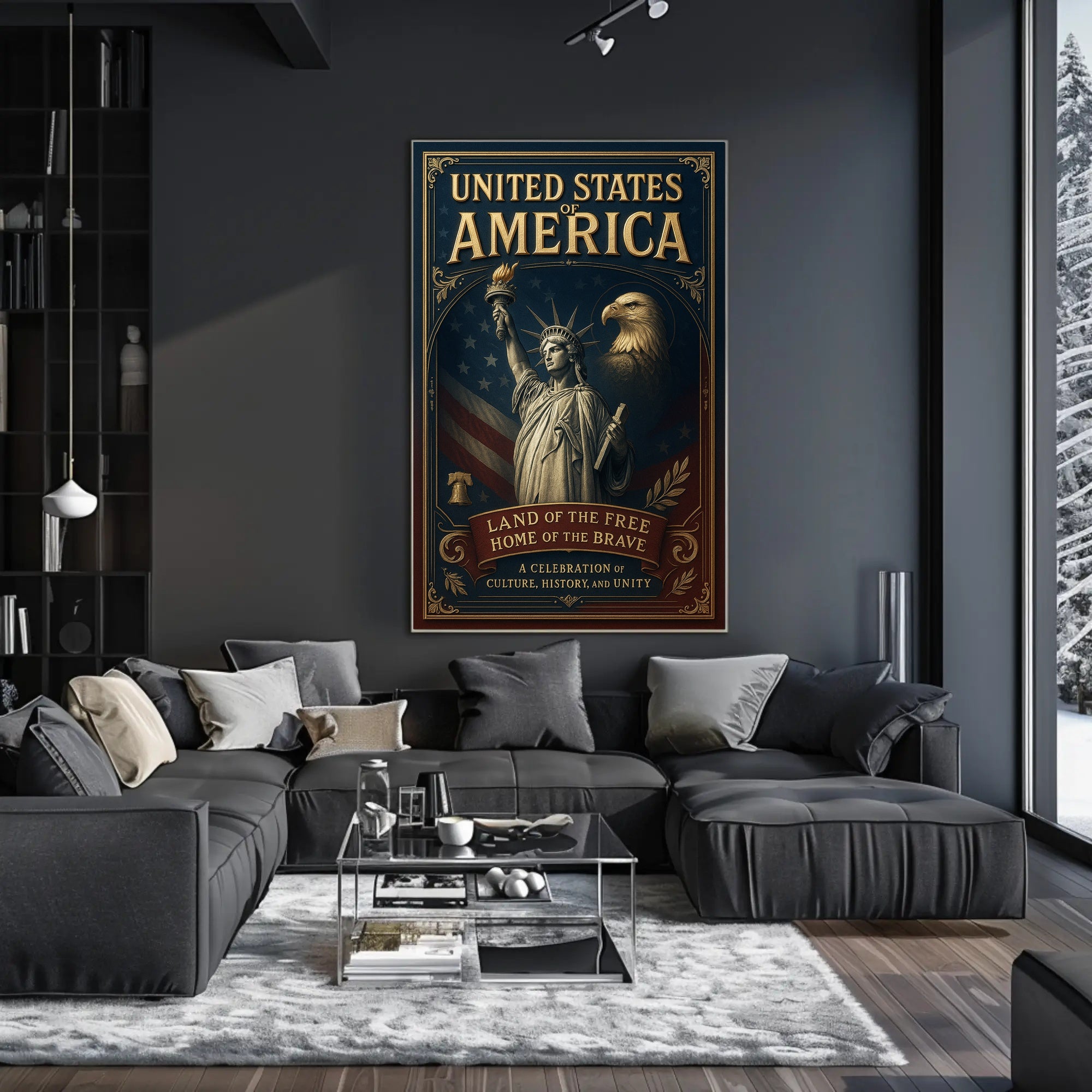 Land of the Free, Home of the Brave Poster PosterGoat