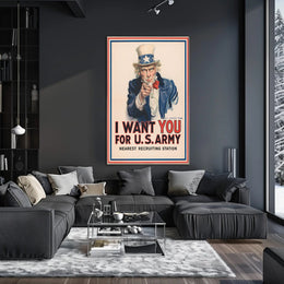 Uncle Sam Military Recruitment Call to Action Poster