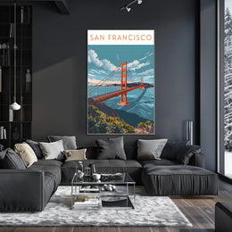 Golden Gate Bridge in San Francisco Travel Poster