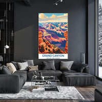 Grand Canyon Majesty in Vibrant Tones National Park Poster