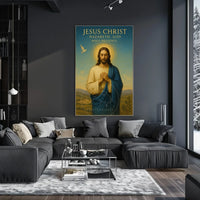 Religious Figure Prayer Scene: Cultural or Heritage Poster