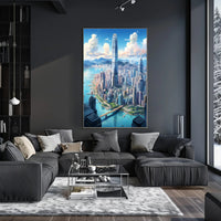 Skyline Of Modern Metropolis Modern Poster
