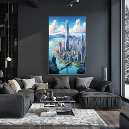 Skyline Of Modern Metropolis Modern Poster