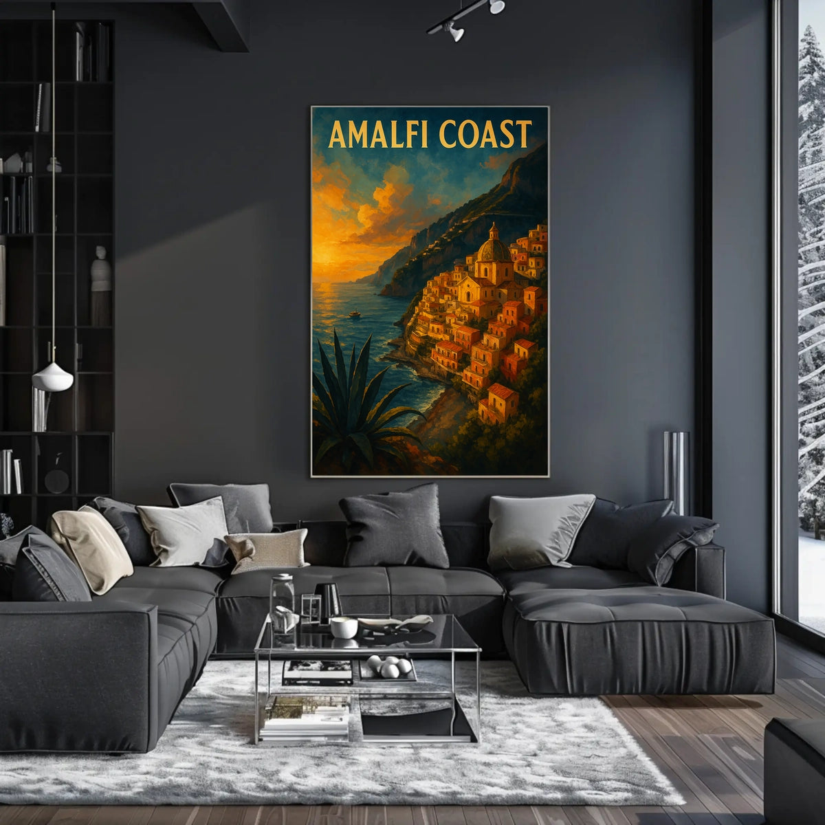 Amalfi Coast Serene Sunset Poster