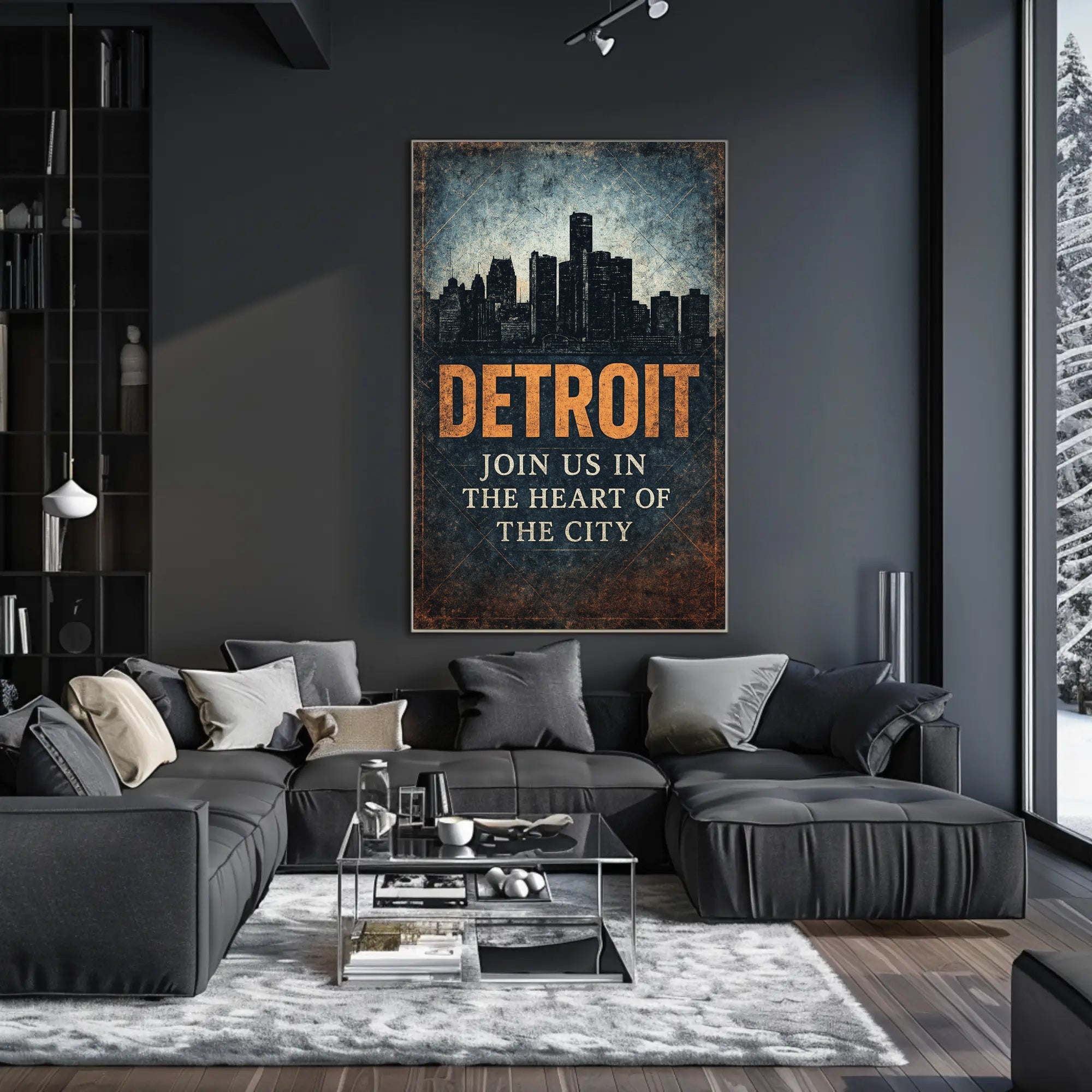 Detroit Join Us in the Heart of the City Poster PosterGoat
