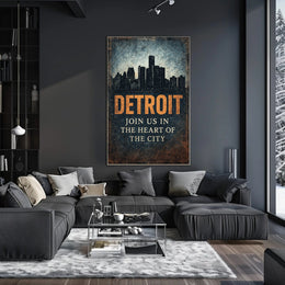 Detroit Join Us in the Heart of the City Poster PosterGoat