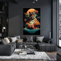 Cool Sunglasses Tiger Art Print Animal Poster