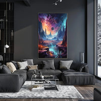 Fantastical Cosmic Journey Futuristic Sci-Fi Poster