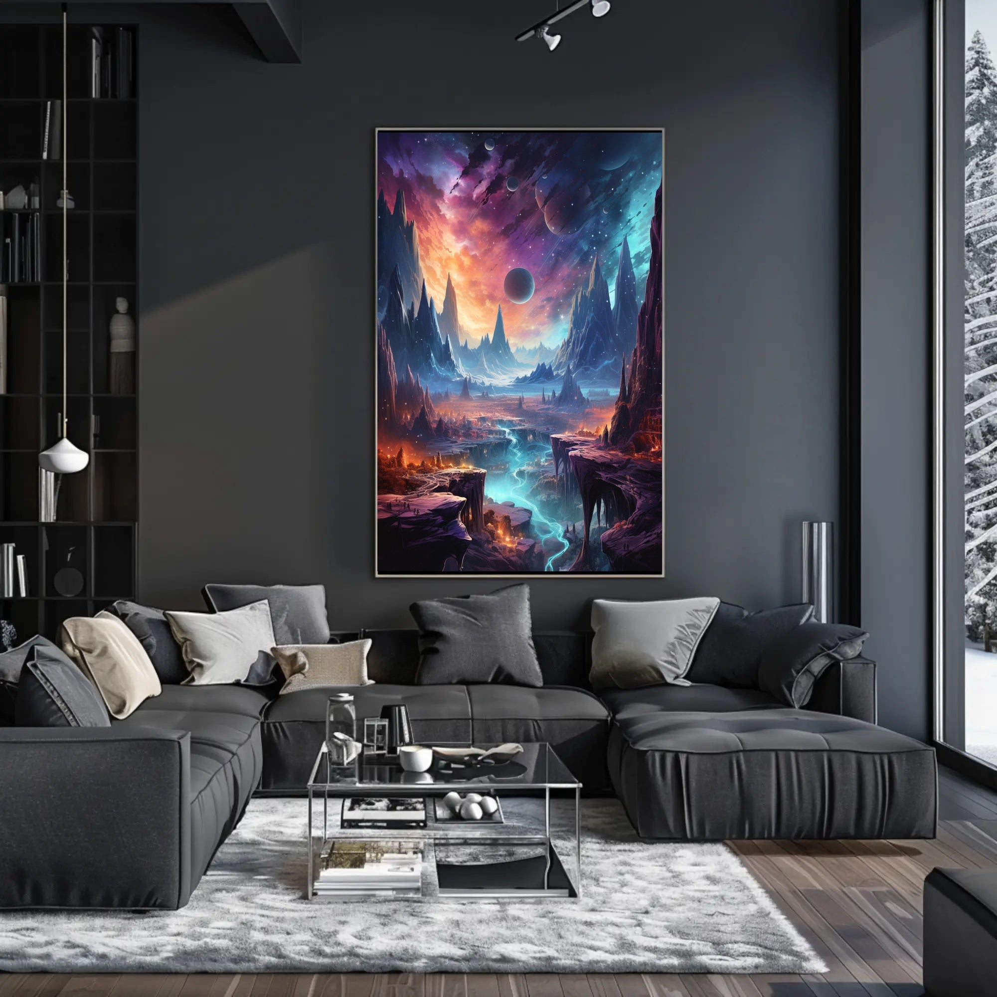 Fantastical Cosmic Journey Futuristic Sci-Fi Poster