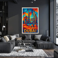 Vibrant Dubai Poster Premium Archival Print 18x24 For Homes