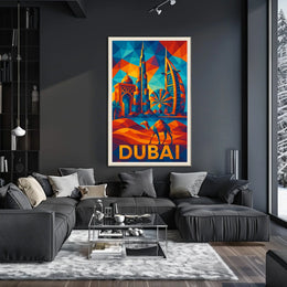 Vibrant Dubai Poster Premium Archival Print 18x24 For Homes