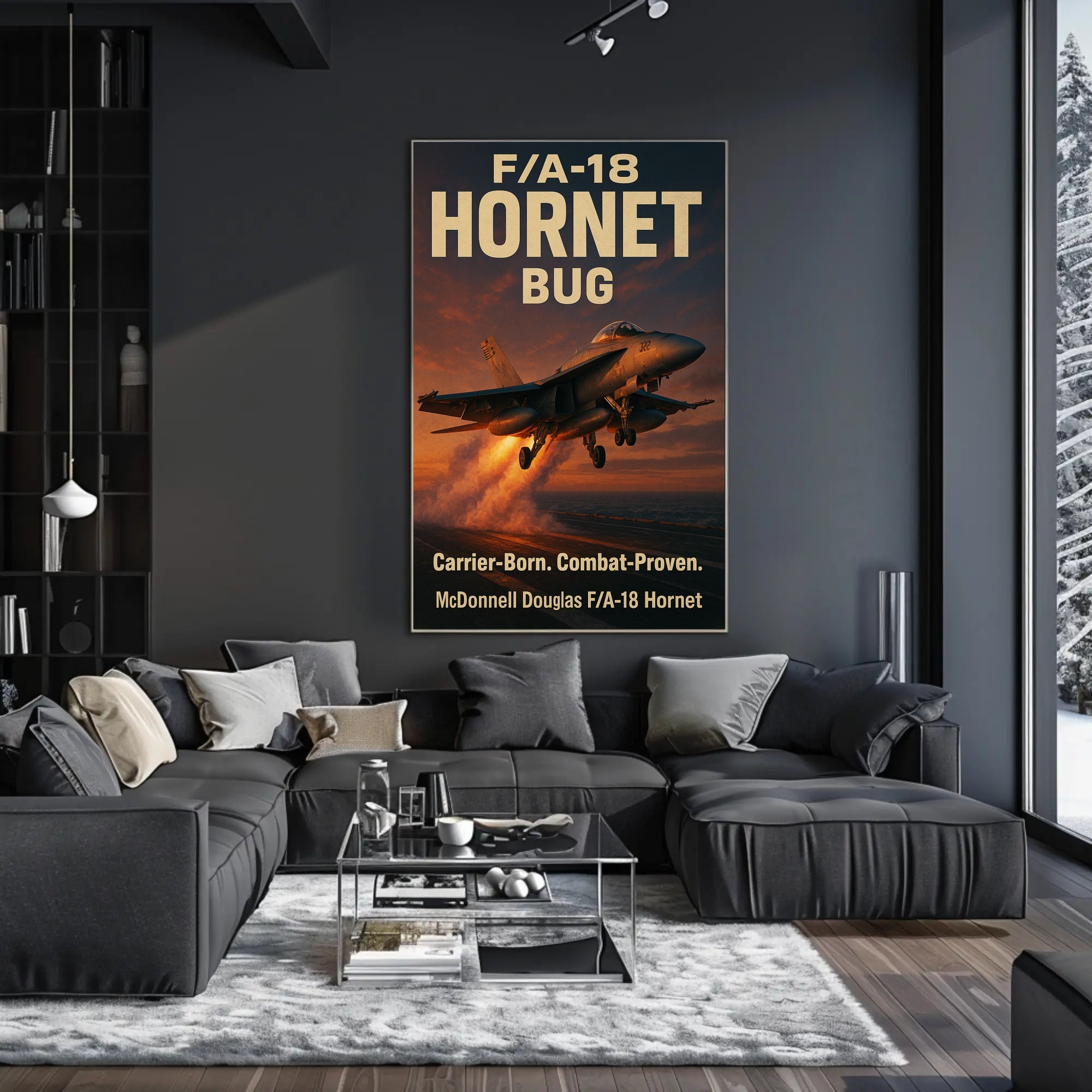 F/A-18 Hornet Takes Flight - Poster