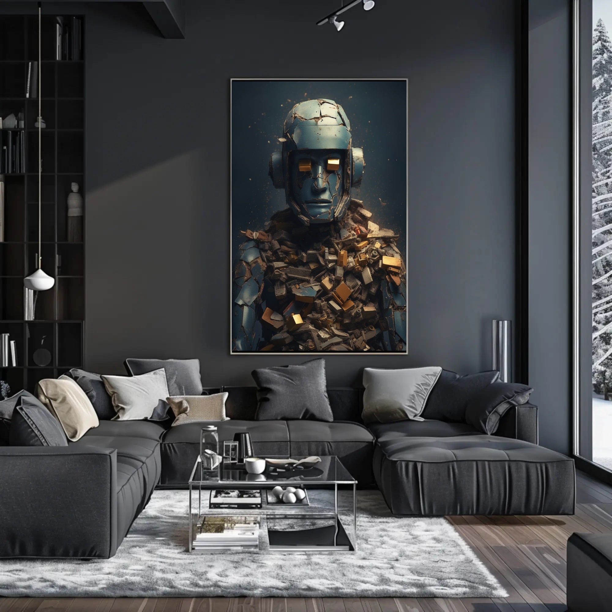 Futuristic Cyborg Erosion: A Sci-Fi Poster