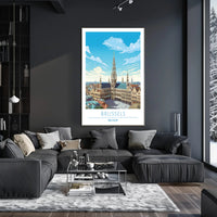 Brussels Cityscape Poster