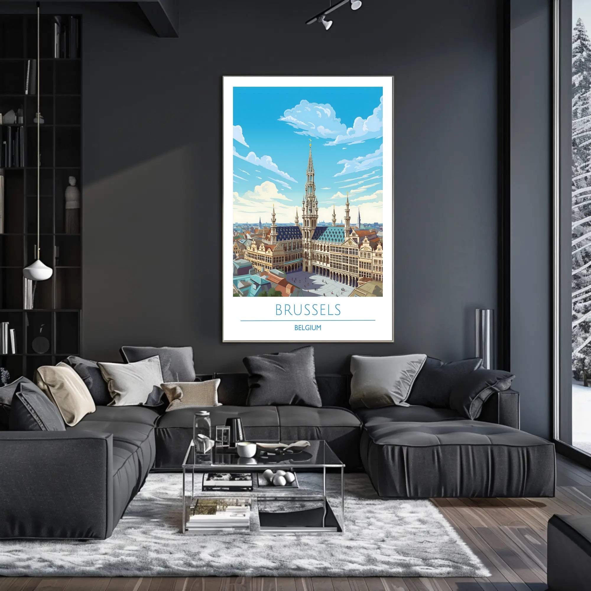 Brussels Cityscape Poster