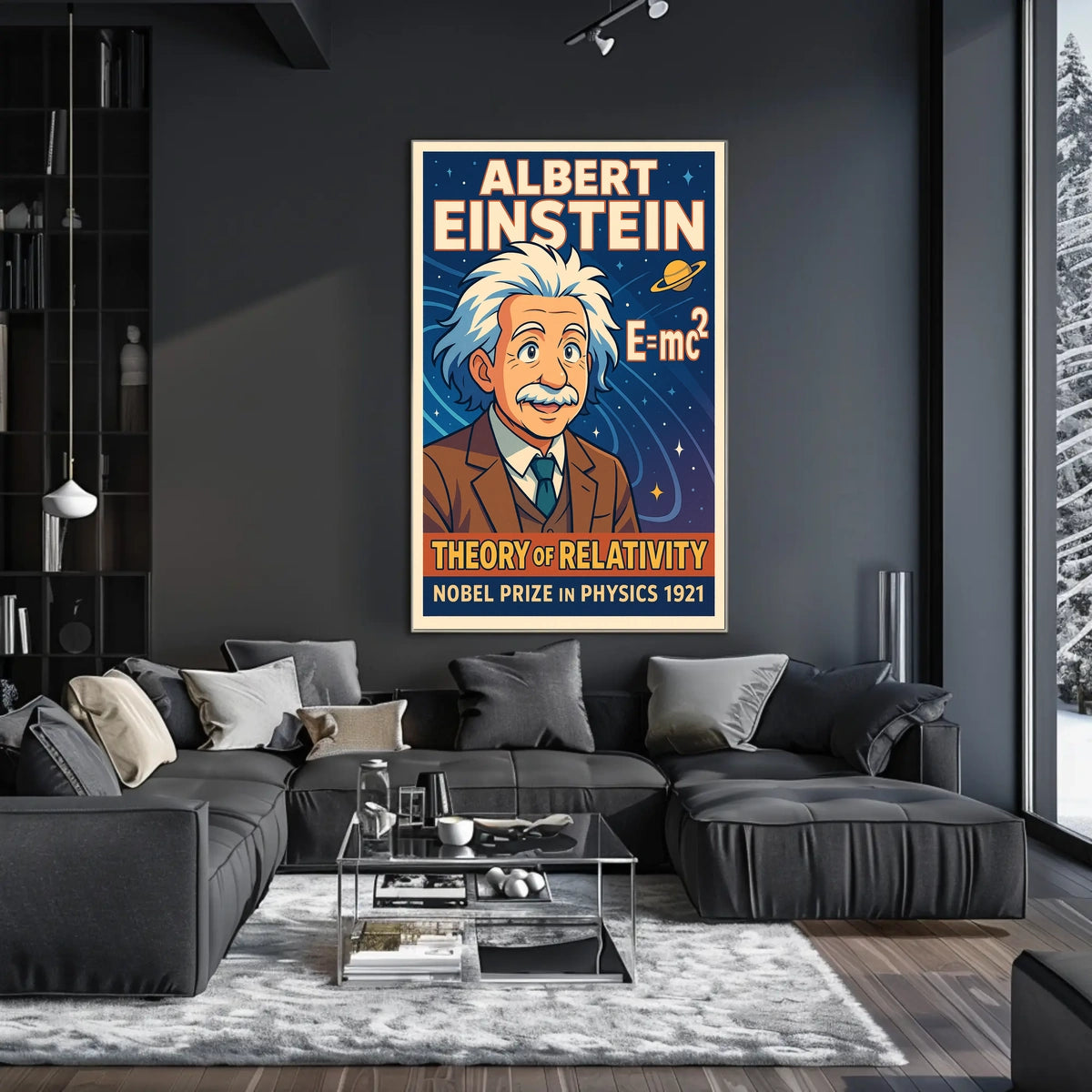 Einstein Relativity Vintage Science Decor Poster