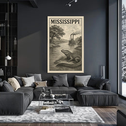 Mississippi River Scene Poster