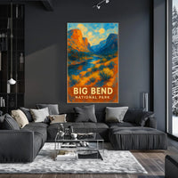 Big Bend National Park Poster Southwest Landscape Wall Art