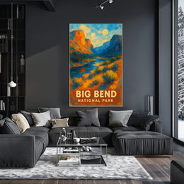 Big Bend National Park Poster Southwest Landscape Wall Art