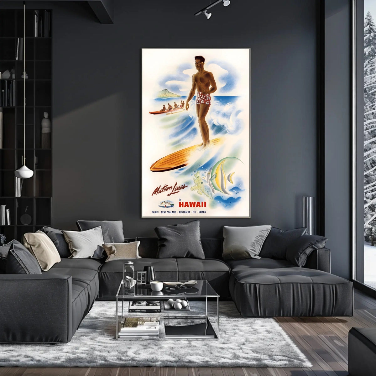 Tropical Adventure With Matson Lines Poster