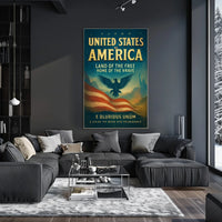 Patriotic Themes Vintage Nostalgic Eagle Poster