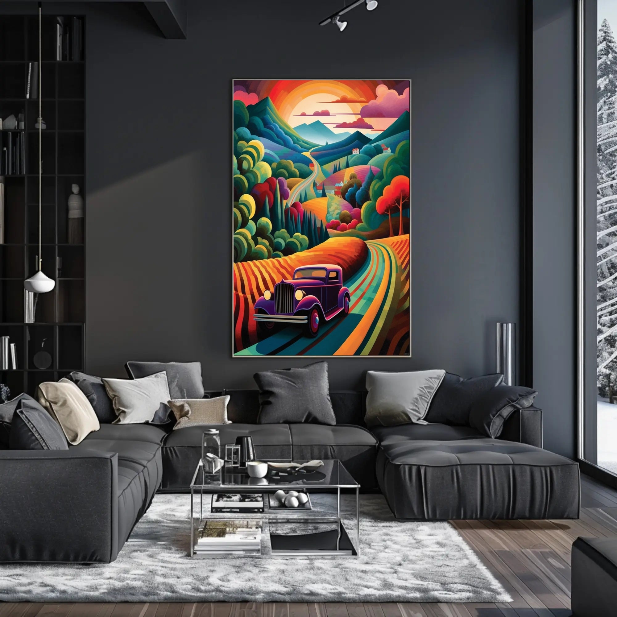 Journey Through a Vibrant Landscape Poster